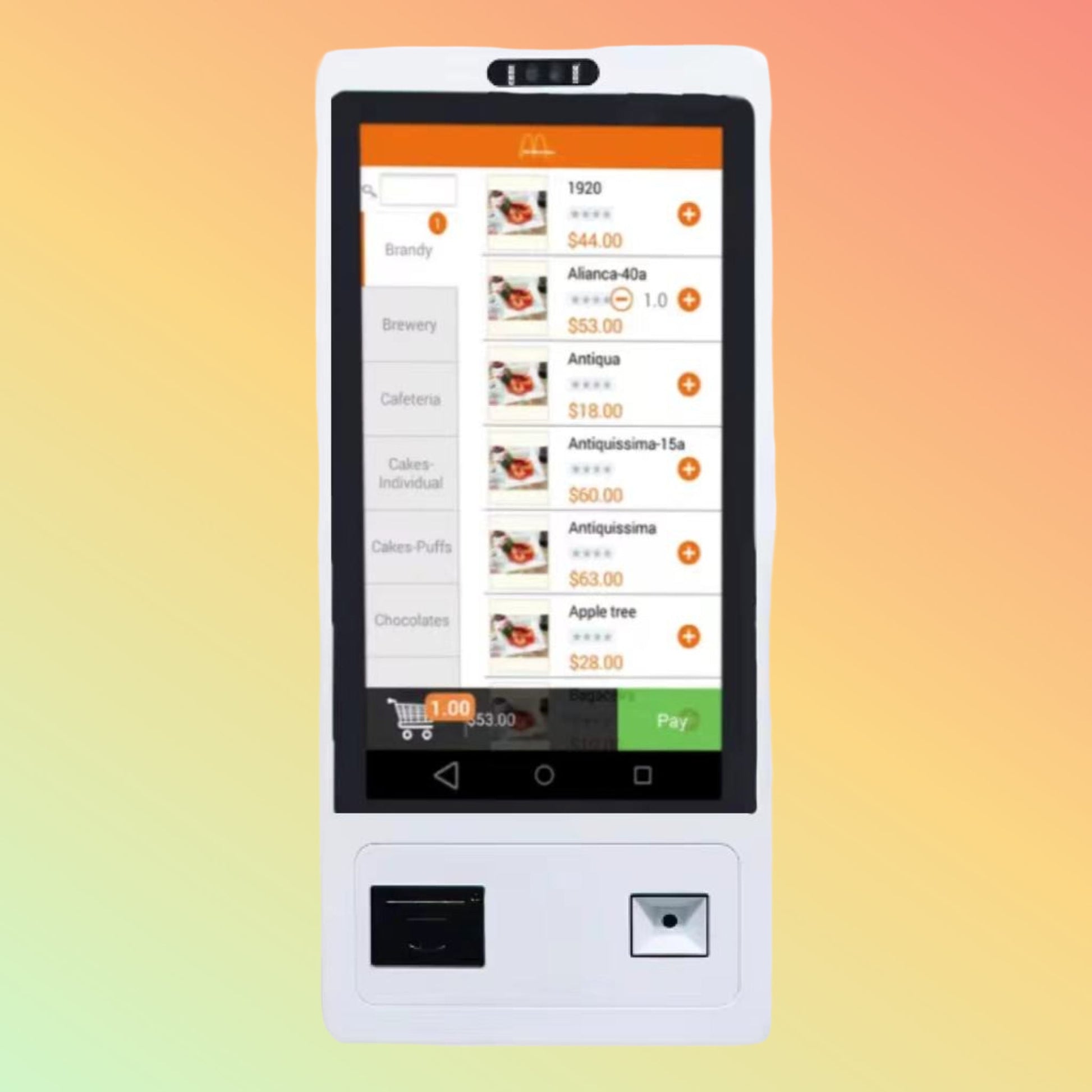 32" Touch Bill Payment Kiosk, Printer & 2D Scanner, Win/Andr SDK