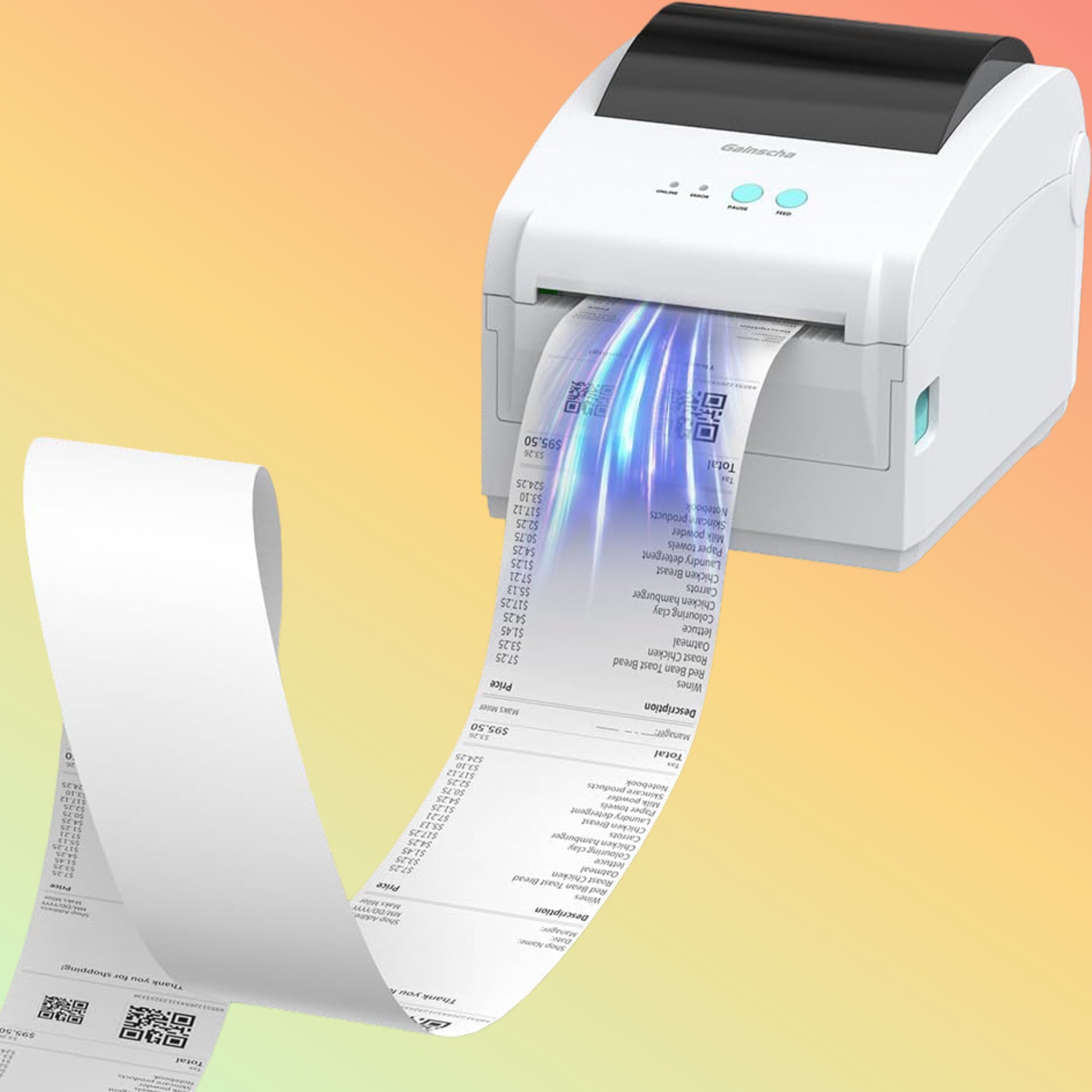 GAINSCHA GS-2408DC White Direct Thermal Barcode Printer UAE | NEOTECH®