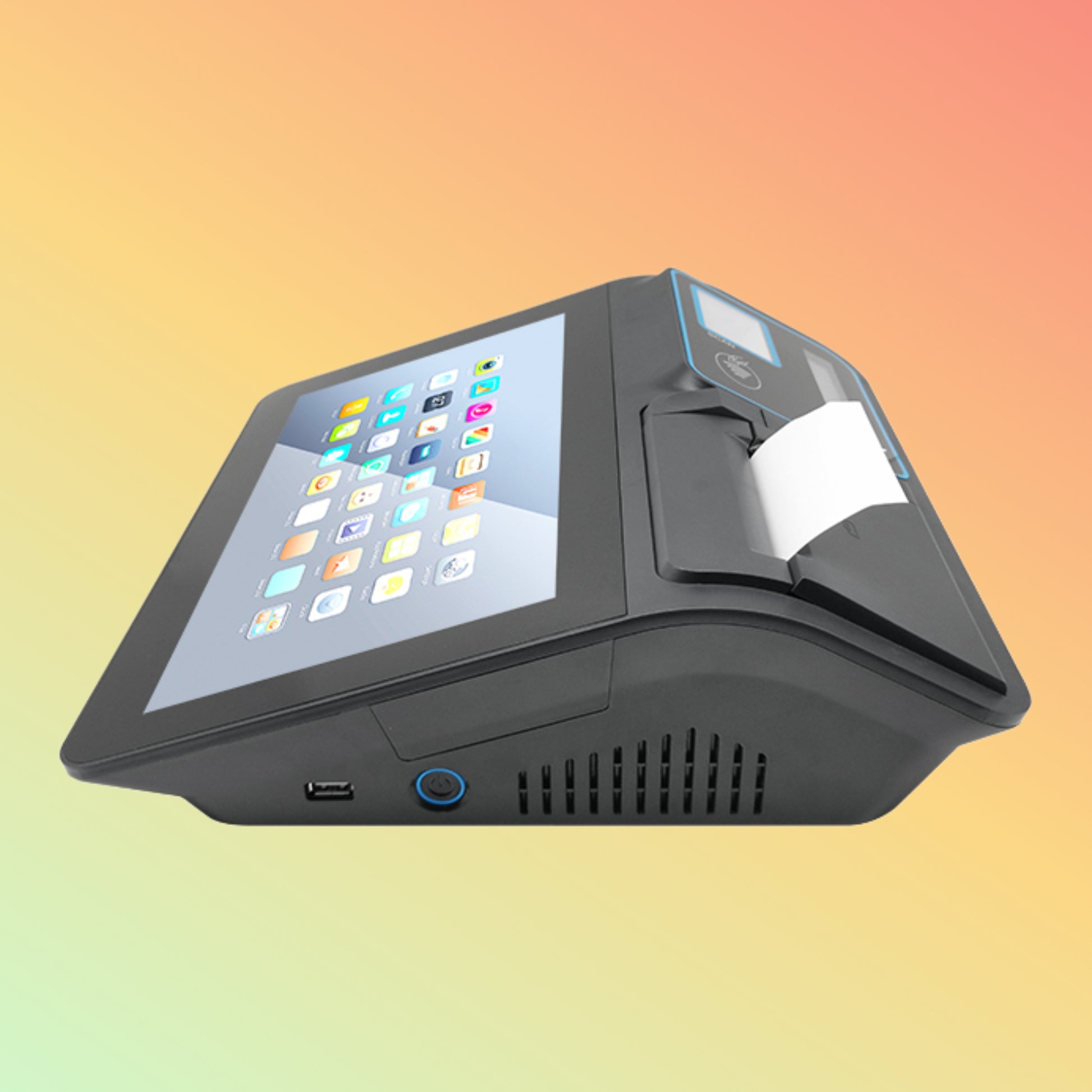 Ocom (POS-M1106) 11.6 इंच एंड्रॉयड/विंडोज टच स्क्रीन POS सिस्टम प्रिंटर, स्कैनर, डिस्प्ले, RFID और MSR के साथ