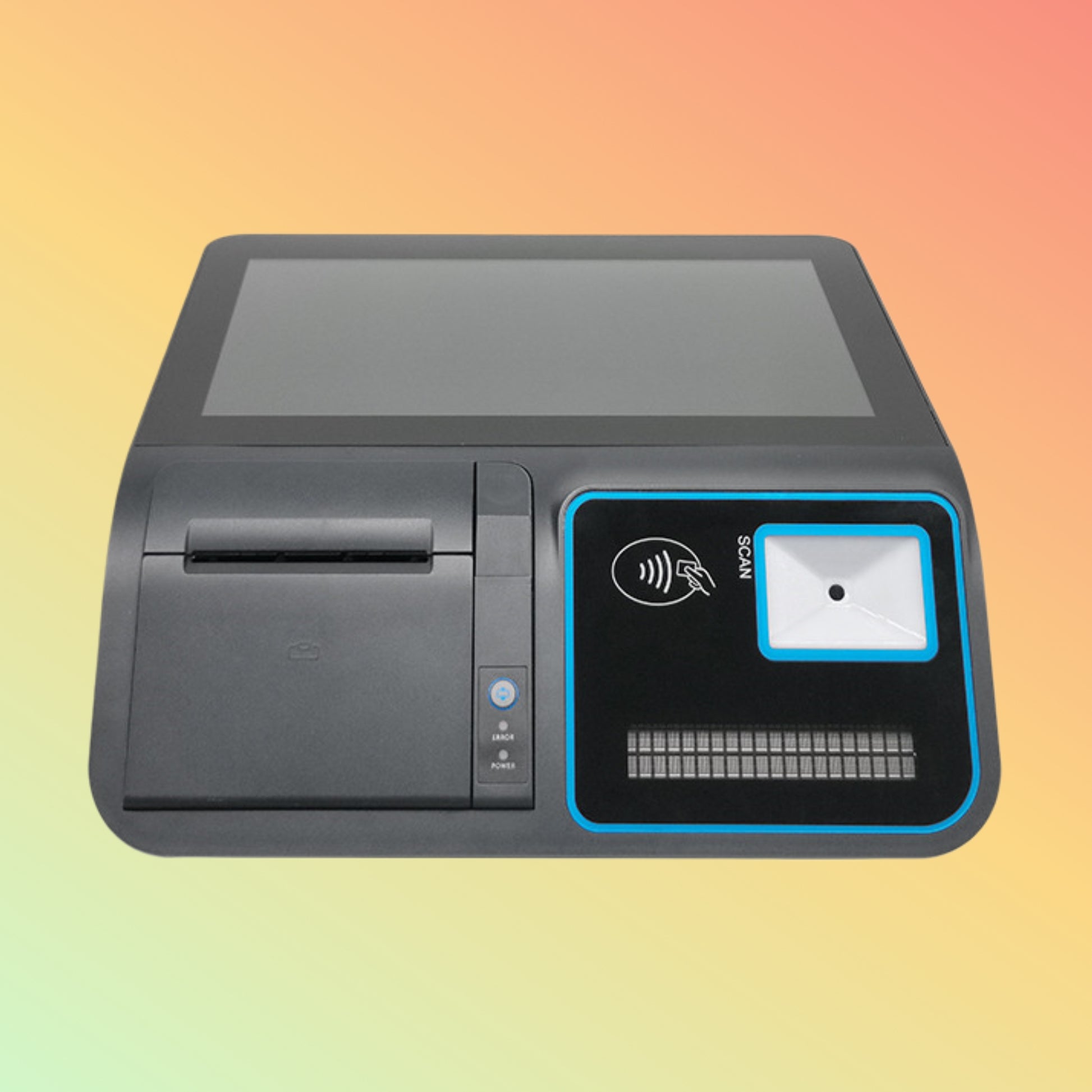 Ocom (POS-M1106) 11.6 इंच एंड्रॉयड/विंडोज टच स्क्रीन POS सिस्टम प्रिंटर, स्कैनर, डिस्प्ले, RFID और MSR के साथ