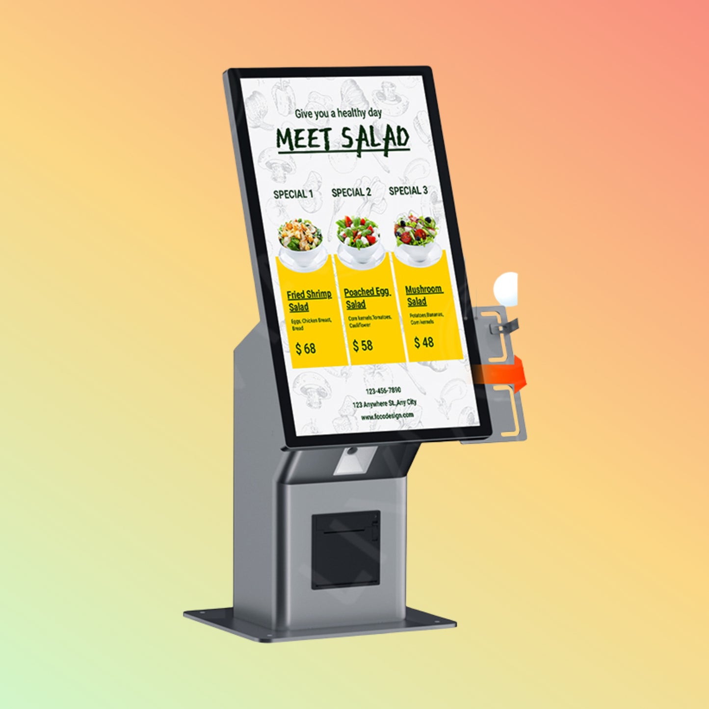 21.5-Inch Self-Service Kiosk with Printer & 2D Scanner | NEOTECH® UAE