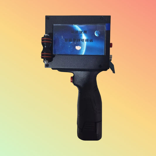 Handheld device with a screen on a gradient background