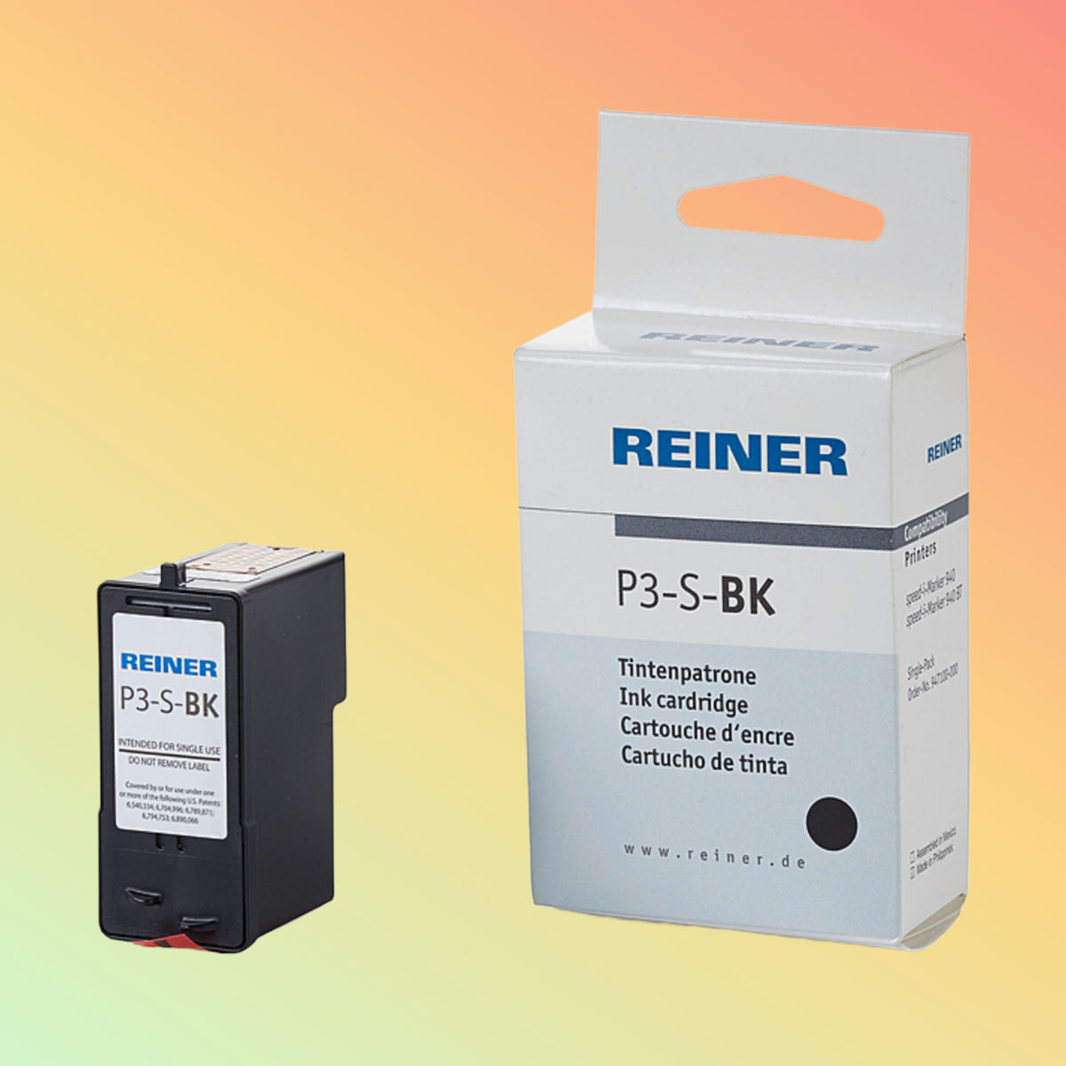 REINER P3-MP3-BK Black Quick-Drying Ink Cartridge | NEOTECH® UAE