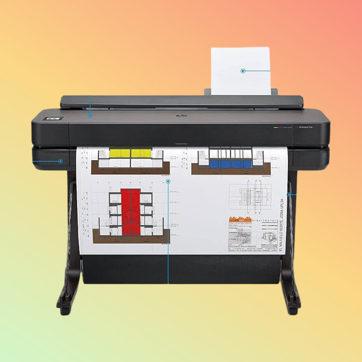HP DesignJet T630 24-in Printer (5HB09D) A1 Large Format Plotter | NEOTECH® UAE