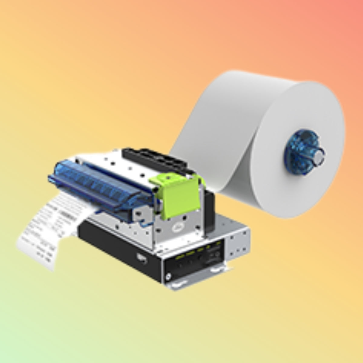 KP-302 compact thermal kiosk printer front paper exit