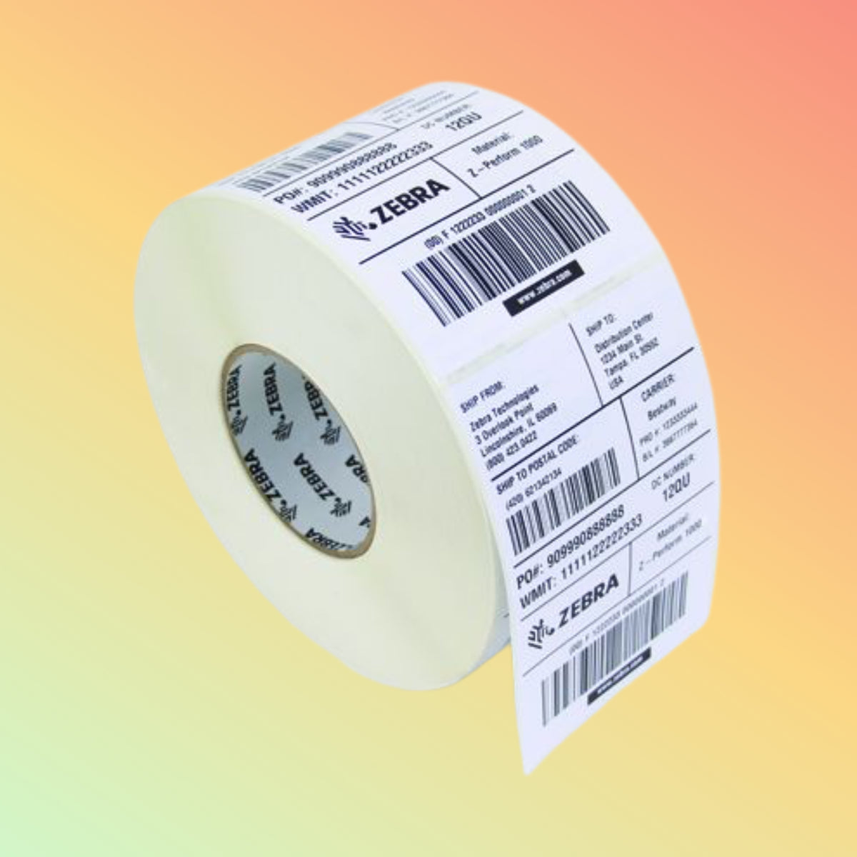 Zebra Z-Perform 1000T 3006403-T white thermal transfer paper label roll