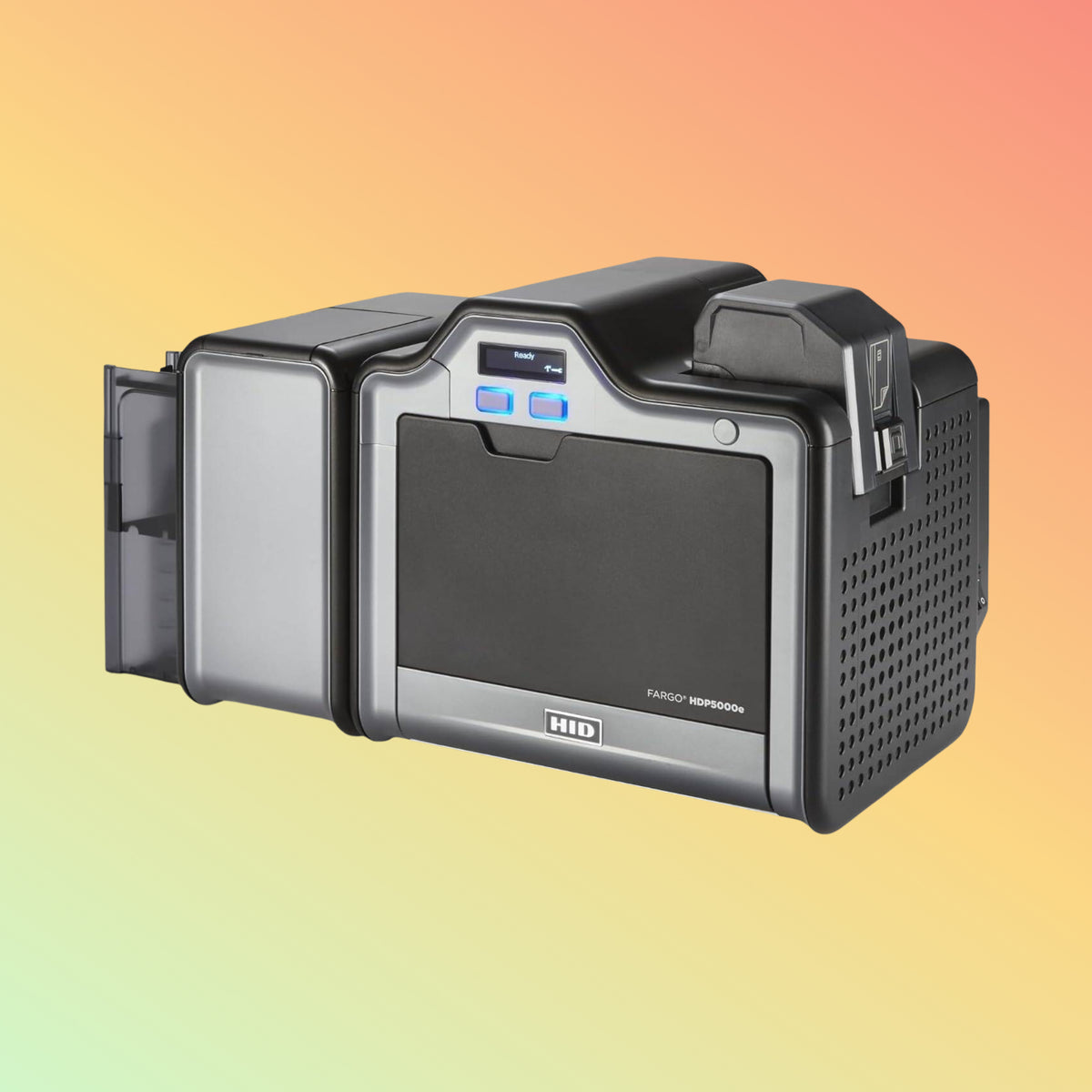 HID FARGO HDP5000e 300 dpi ID card printer front view