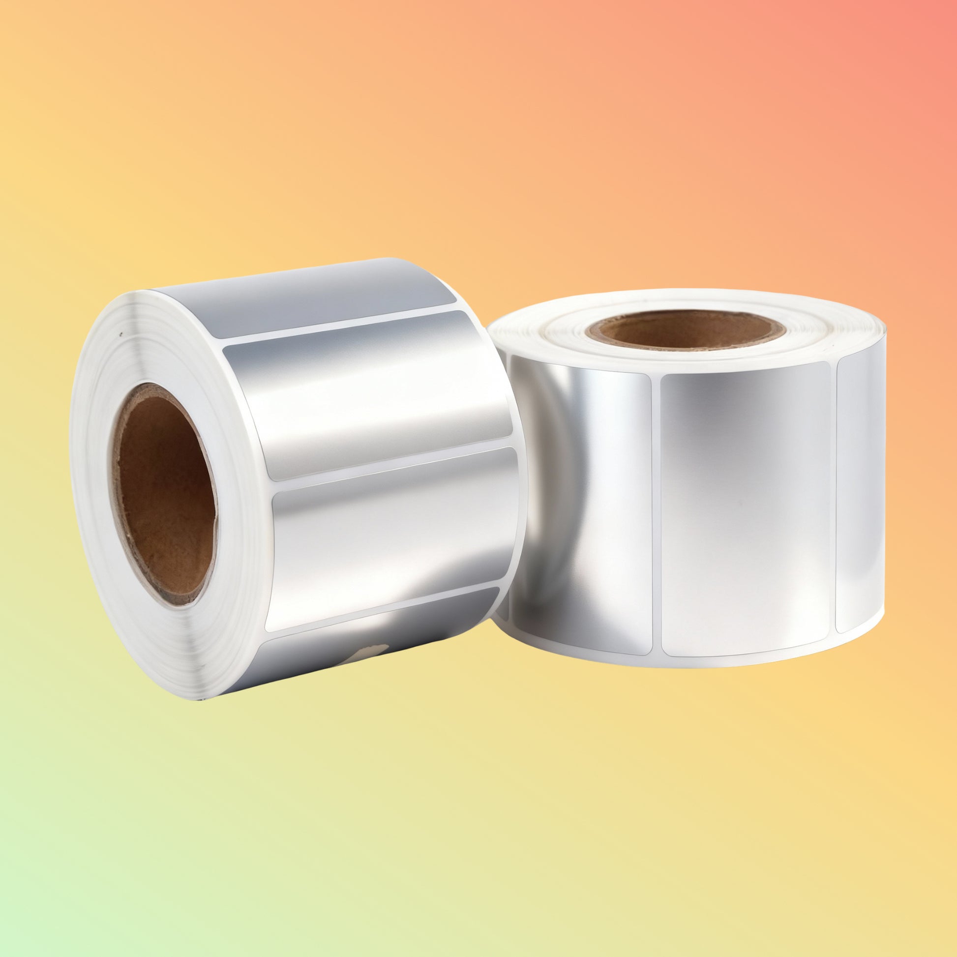 PET Silver PP Synthetic Jewelry Label 50mm x 25mm 1000 Labels Roll UAE | NEOTECH®