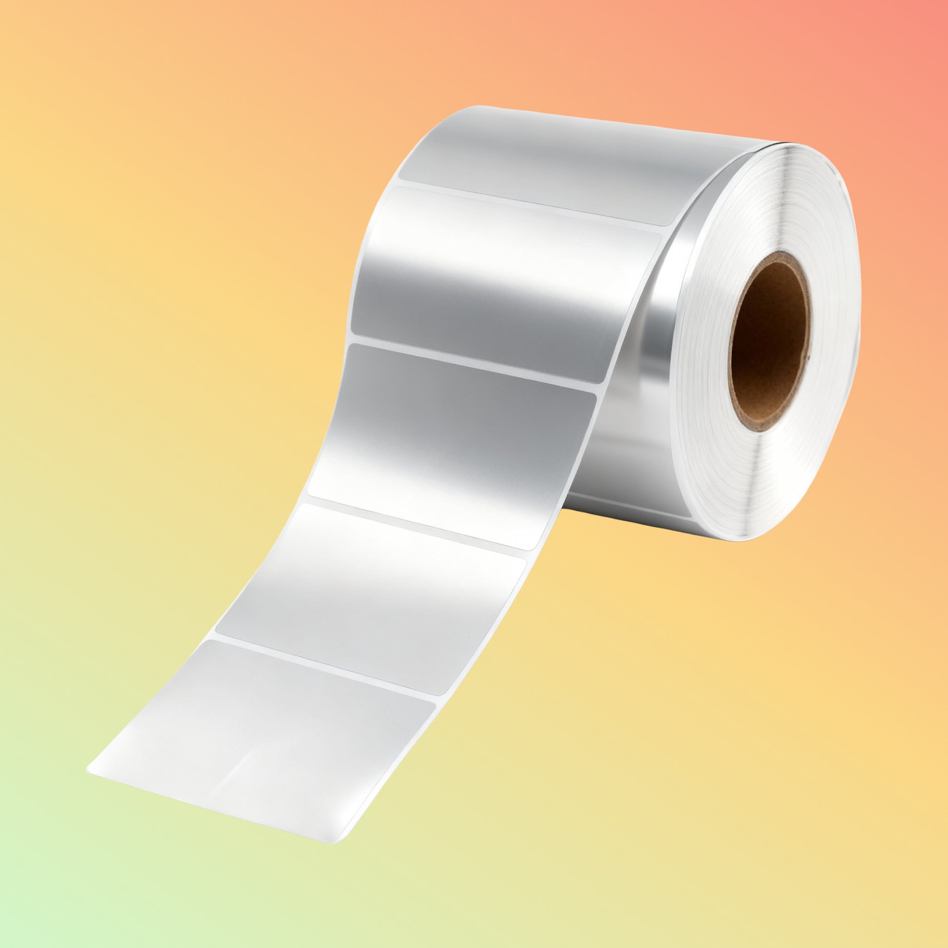 PET Silver PP Synthetic Jewelry Label 50mm x 25mm 1000 Labels Roll UAE | NEOTECH®