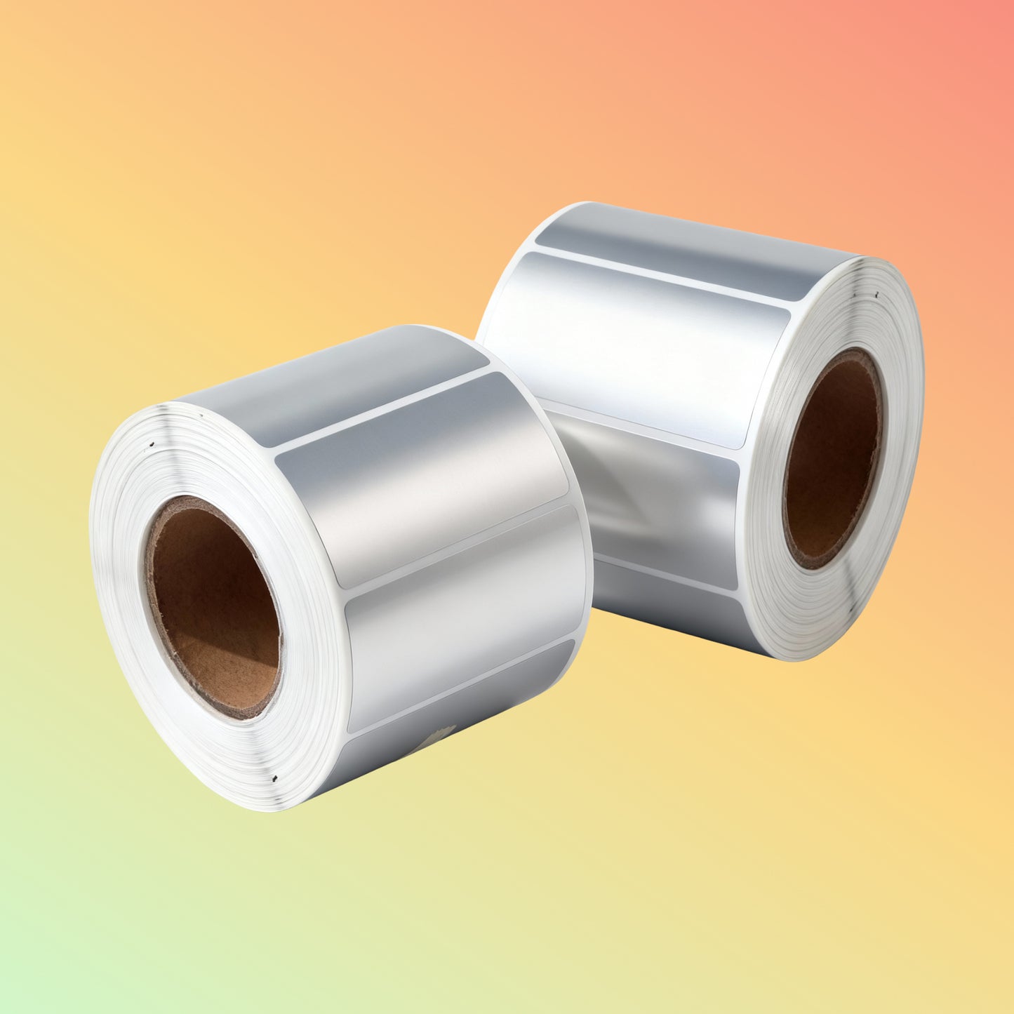 PET Silver PP Synthetic Jewelry Label 50mm x 25mm 1000 Labels Roll UAE | NEOTECH®