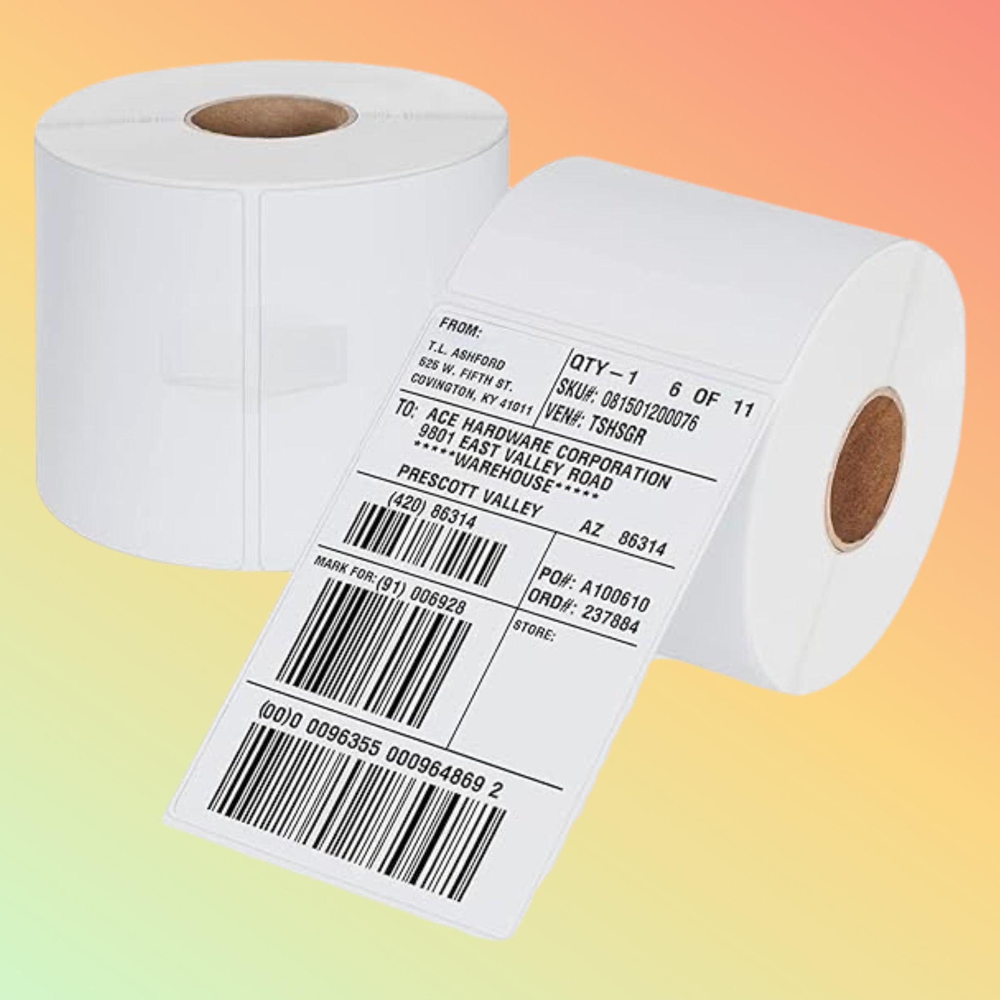 Thermal Labels for Zebra Printer – 4x6 Format White