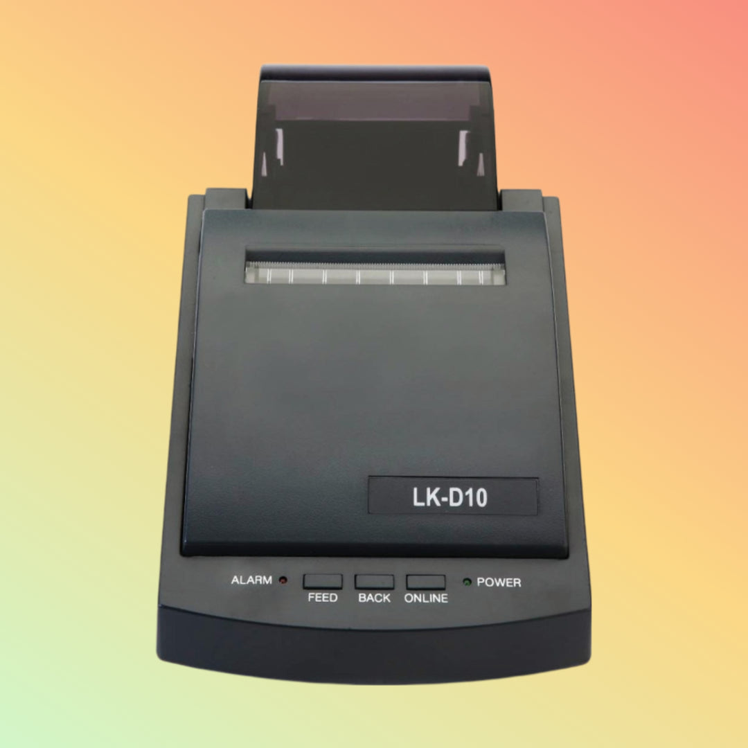 "Front view of Sewoo SLK-D10 POS Printer showcasing its compact design."