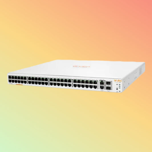 HPE अरूबा इंस्टेंट ऑन 1930 (JL686B) स्विच - 48 x गीगाबिट ईथरनेट पोर्ट RJ45 PoE+ (30 W, 802.3at), 4 x SFP+ 10 GbE WAN