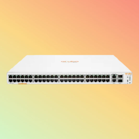 HPE अरूबा इंस्टेंट ऑन 1930 (JL686B) स्विच - 48 x गीगाबिट ईथरनेट पोर्ट RJ45 PoE+ (30 W, 802.3at), 4 x SFP+ 10 GbE WAN