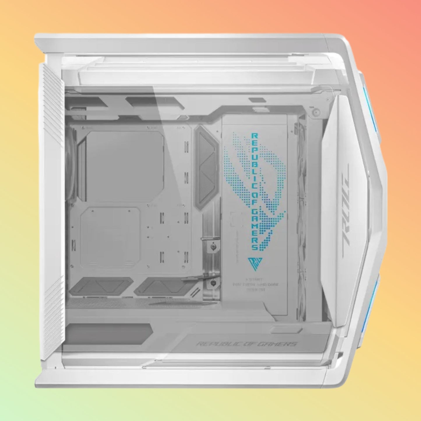 علب ASUS GR701 ROG HYPERION - وحدة معالجة مركزية 190 مم، وحدة معالجة رسومية 460 مم، وحدة إمداد طاقة 240 مم، لوحة أم EATX (12 بوصة × 10.9 بوصة) ATX Micro-ATX Mini-ITX