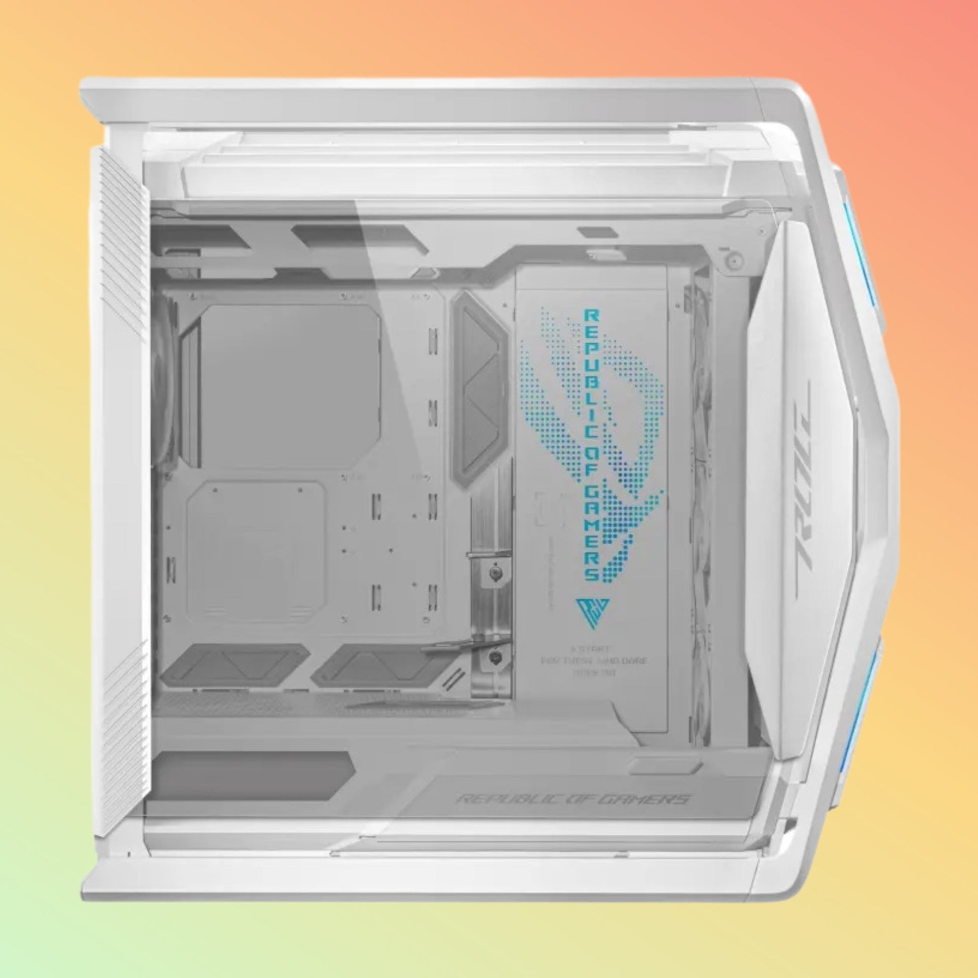 علب ASUS GR701 ROG HYPERION - وحدة معالجة مركزية 190 مم، وحدة معالجة رسومية 460 مم، وحدة إمداد طاقة 240 مم، لوحة أم EATX (12 بوصة × 10.9 بوصة) ATX Micro-ATX Mini-ITX