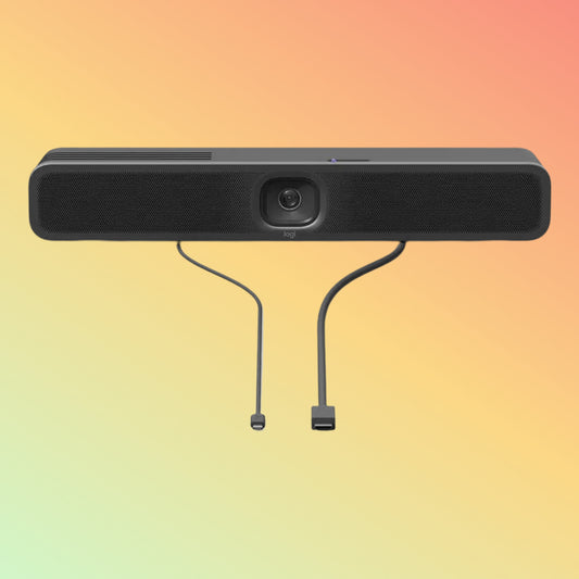 "Logitech MeetUp 2 ConferenceCam with 4K Ultra-HD and wide-angle lens."