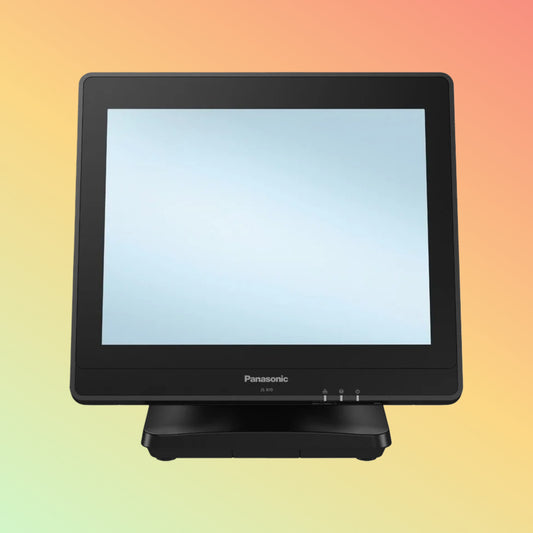 Close-up of Panasonic JS970WS touchscreen interface in use