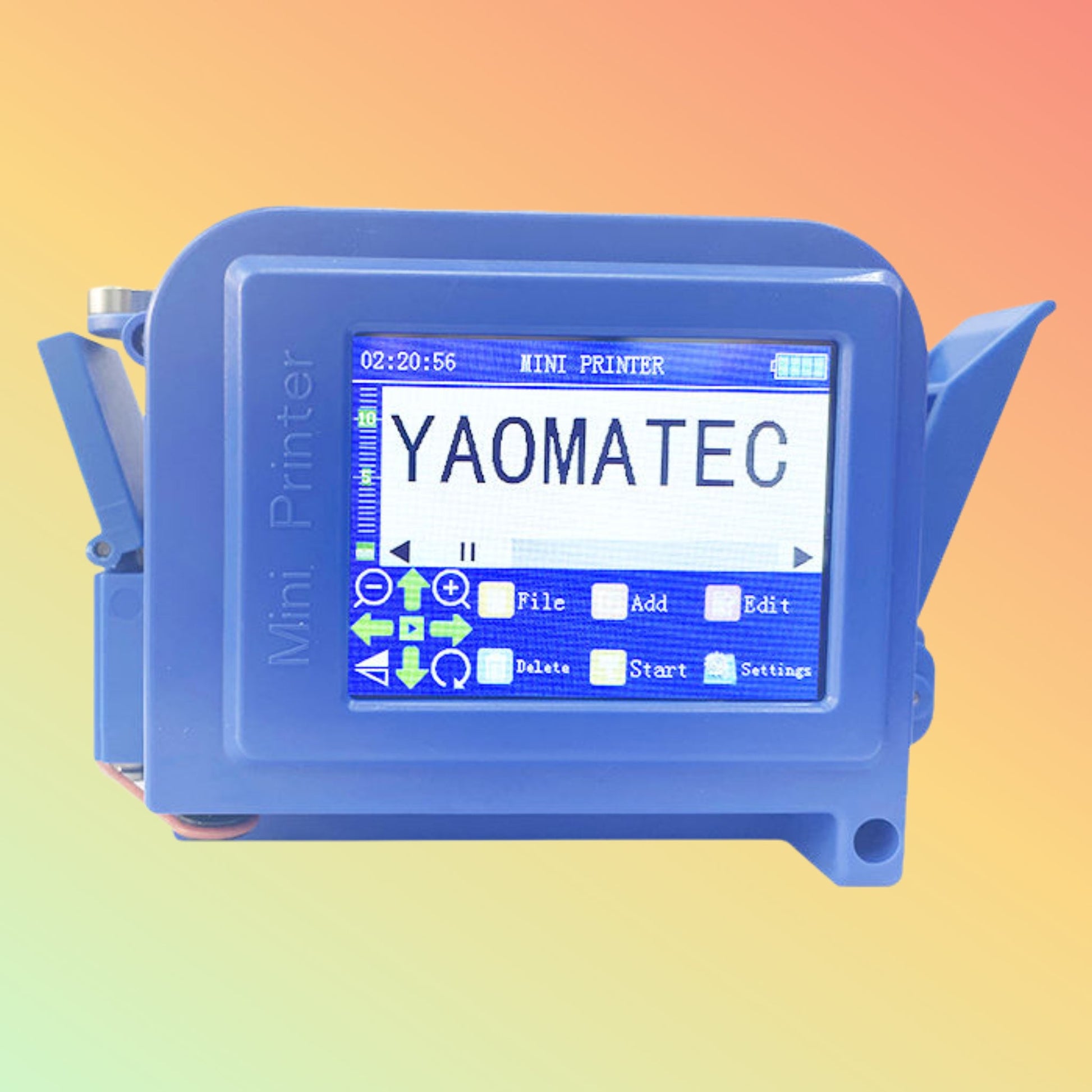 Yaomatec 12.7mm Mini Handheld Printer for Date, Logo & QR