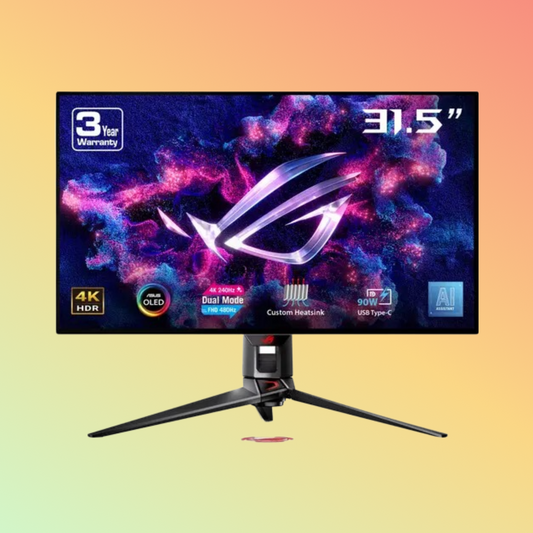 ASUS REPUBLIC OF GAMERS SWIFT PG32UCDP गेमिंग मॉनिटर - 32" 4K (3840 x 2160), OLED, HDMI, DP, 1300 nits, 480 Hz