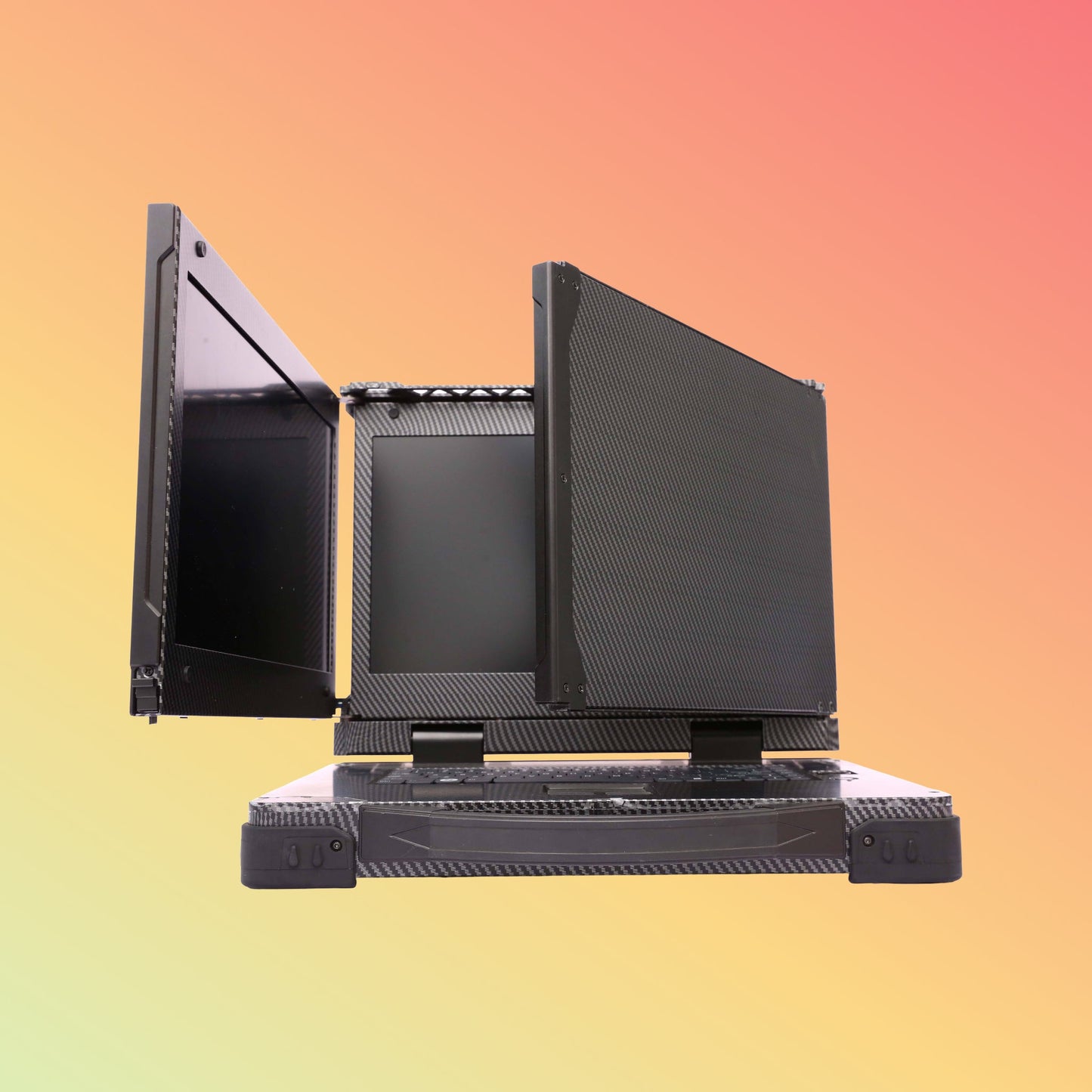 15.6 Inch Three-screen Rugged All-in-one Traffic Support for Win10/Linux System Notebook