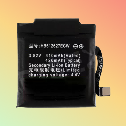 Batterea 3.8V 410mAh battery replacement for Huawei Watch GT/GT2 46mm replaces HB512627ECW+