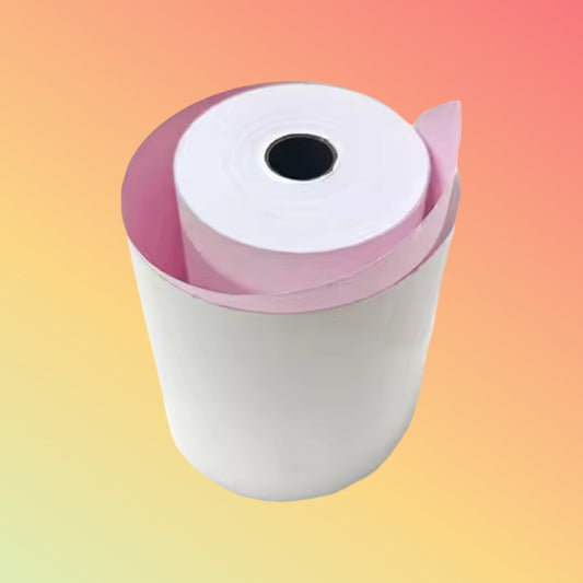 2 Ply 76mm x 65m NCR Paper Roll (100 Rolls/Box) for Dot Matrix Printers | NEOTECH® UAE