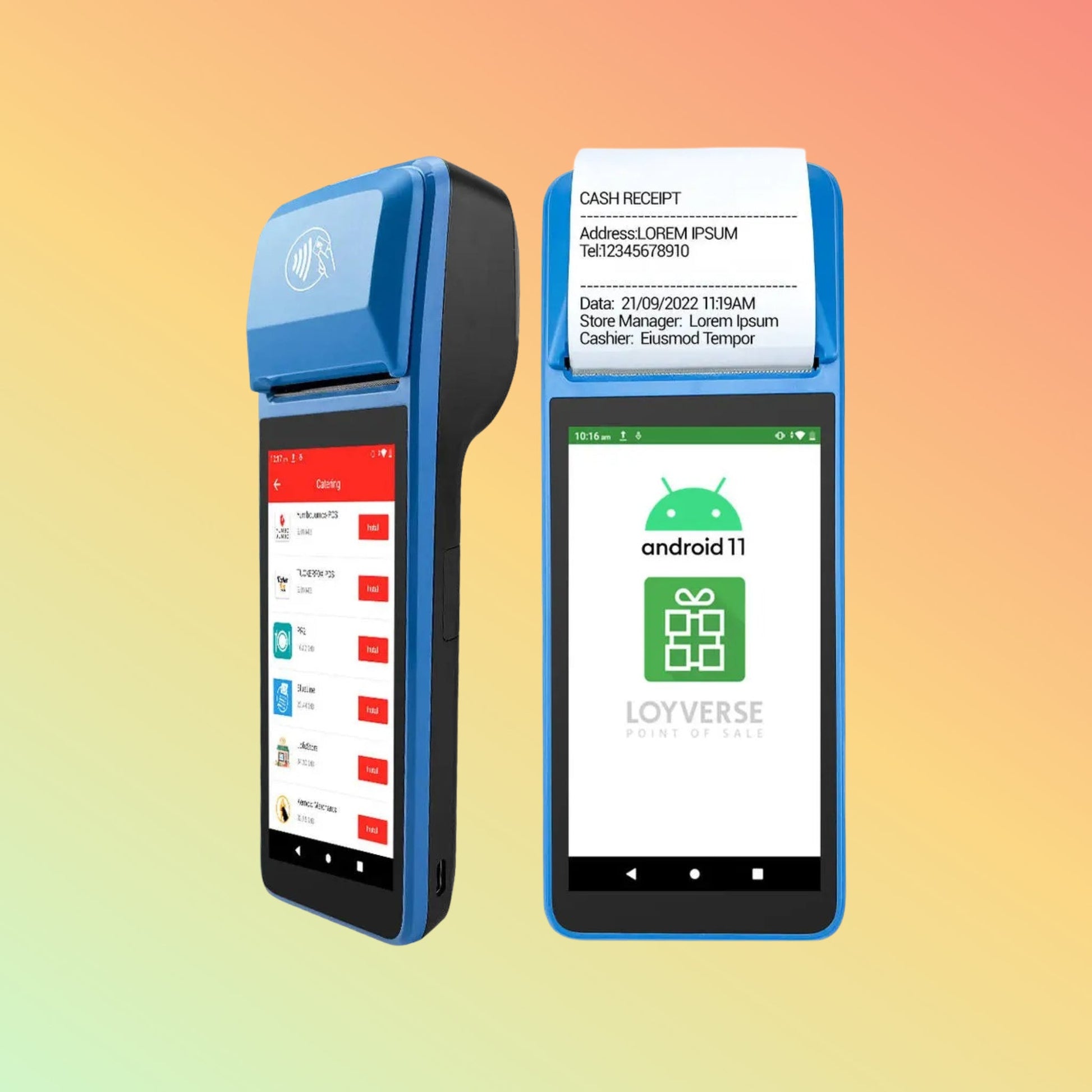 LICON Handheld Android POS terminal with printer optional NFC