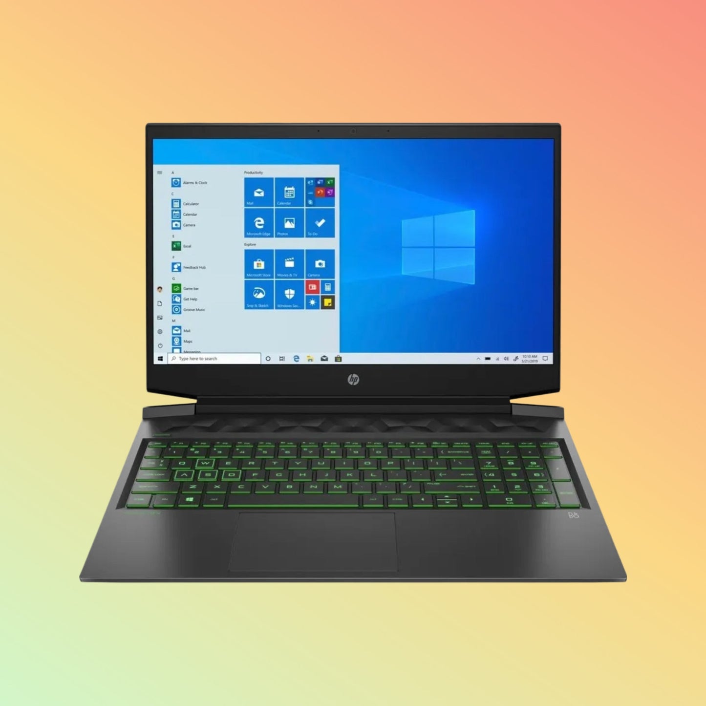 كمبيوتر محمول للألعاب HP Pavilion 16-A0076 - معالج i7-10750H من الجيل العاشر، سعة 8 جيجابايت، ومحرك أقراص صلبة سعة 512 جيجابايت، وبطاقة رسومات NVIDIA GeForce GTX 1650 Ti سعة 4 جيجابايت، وشاشة 16.1 بوصة عالية الدقة بالكامل