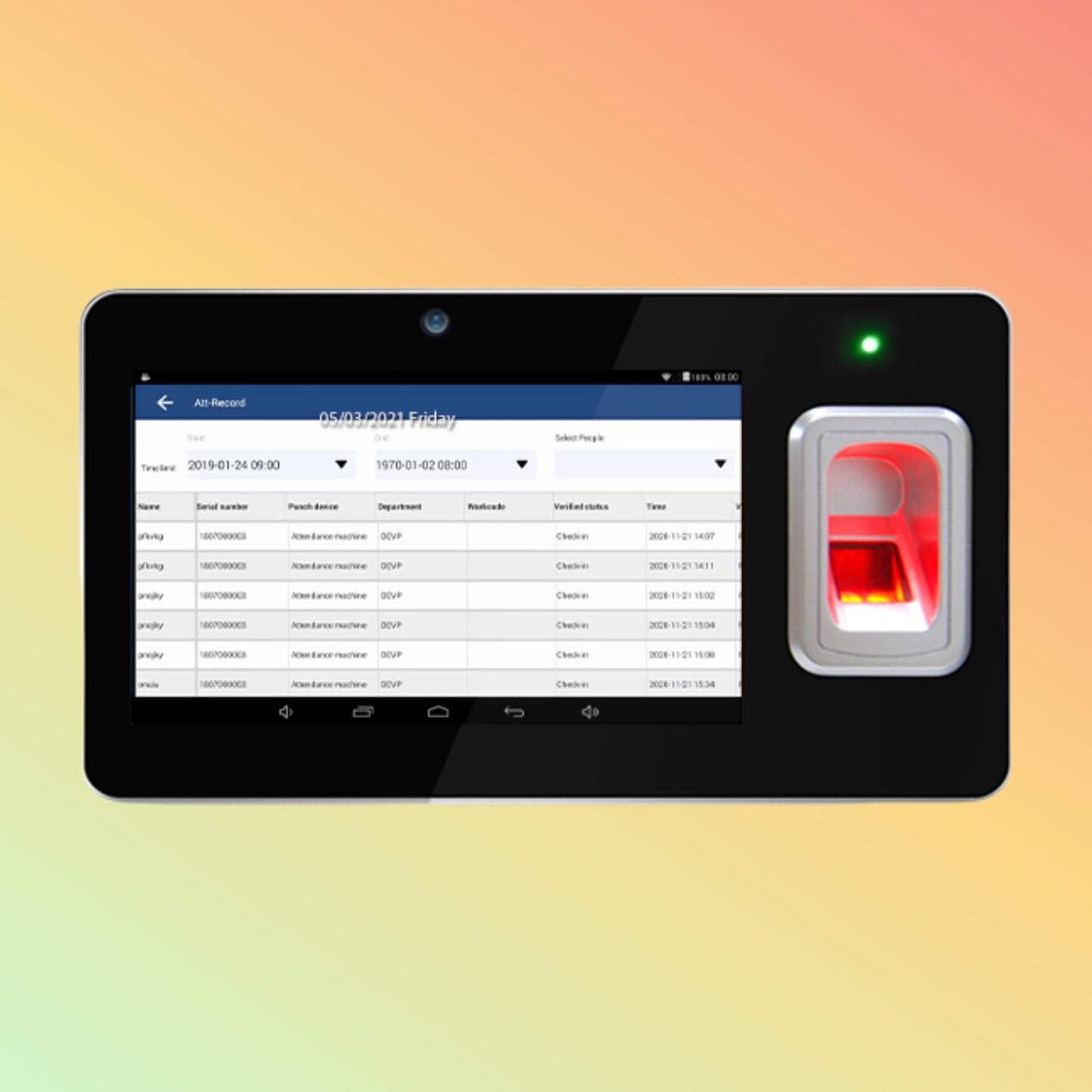 Granding GT168 Android Fingerprint Attendance & Access System