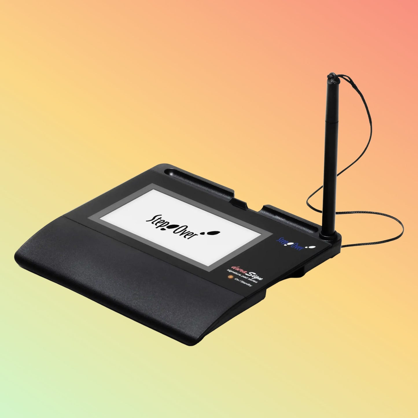 स्टेपओवर 4.3" सिग्नेचर पैड - टेम्पर्ड ग्लास, मोबाइल और डेस्कटॉप उपयोग