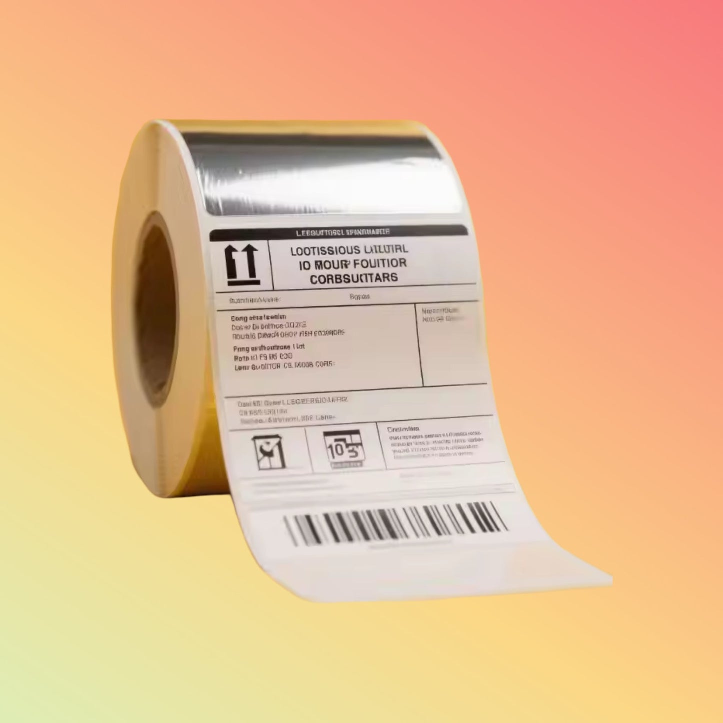 Custom 100×150 mm Thermal Transfer & Direct Barcode Shipping Labels