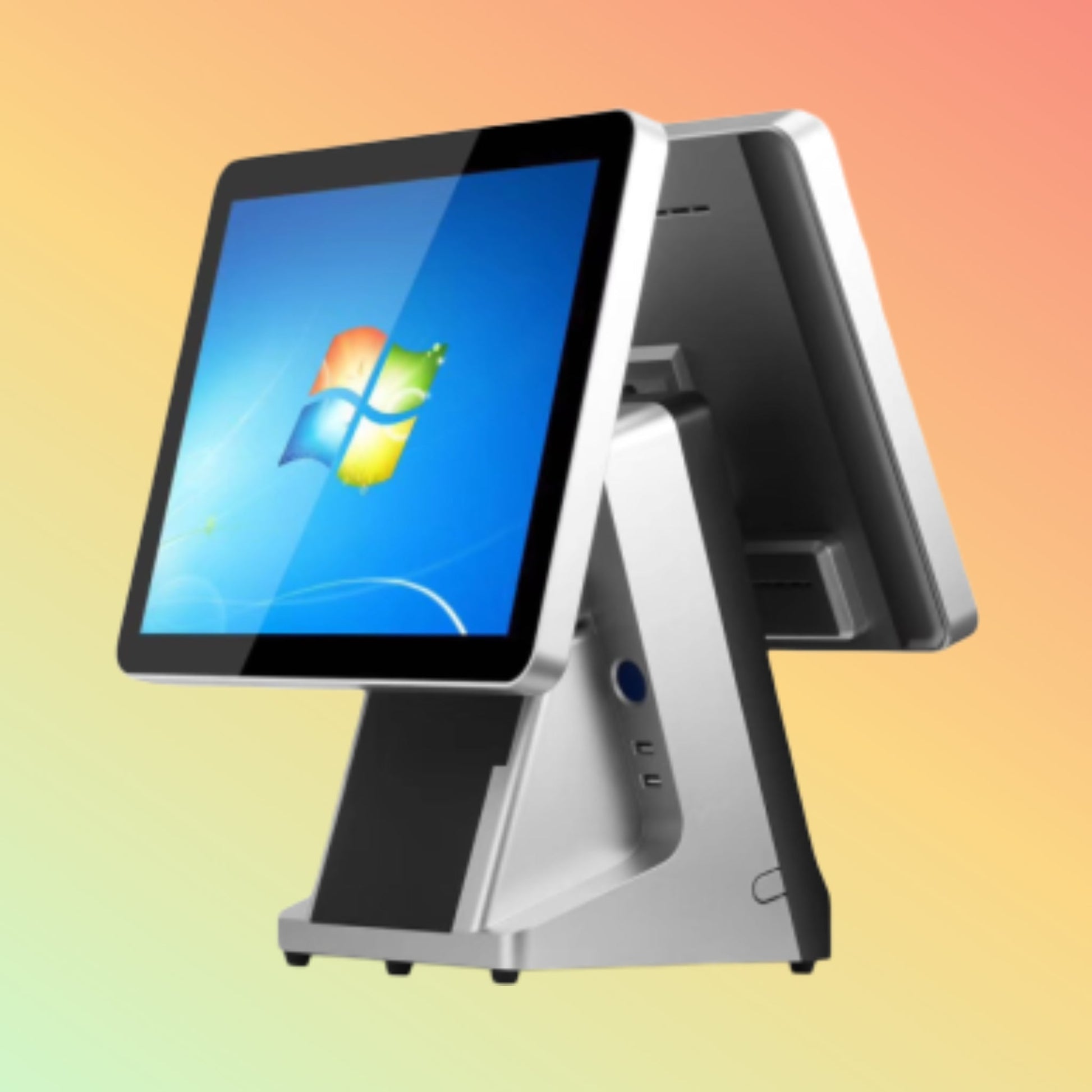 15.6" Touch POS System, Cash Register w/ 80mm Printer & 2nd Display