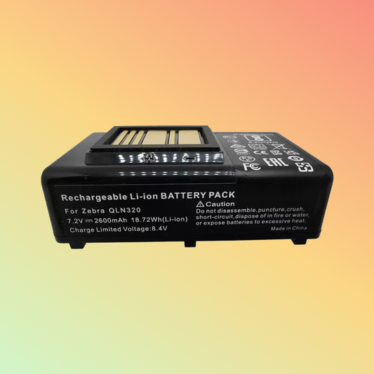 Batterea 7.2V 2600mAh Replacement Battery for Zebra QLn220 (HC), ZQ500, ZQ510, ZQ520, ZQ610, and ZQ620,lithium ion battery
