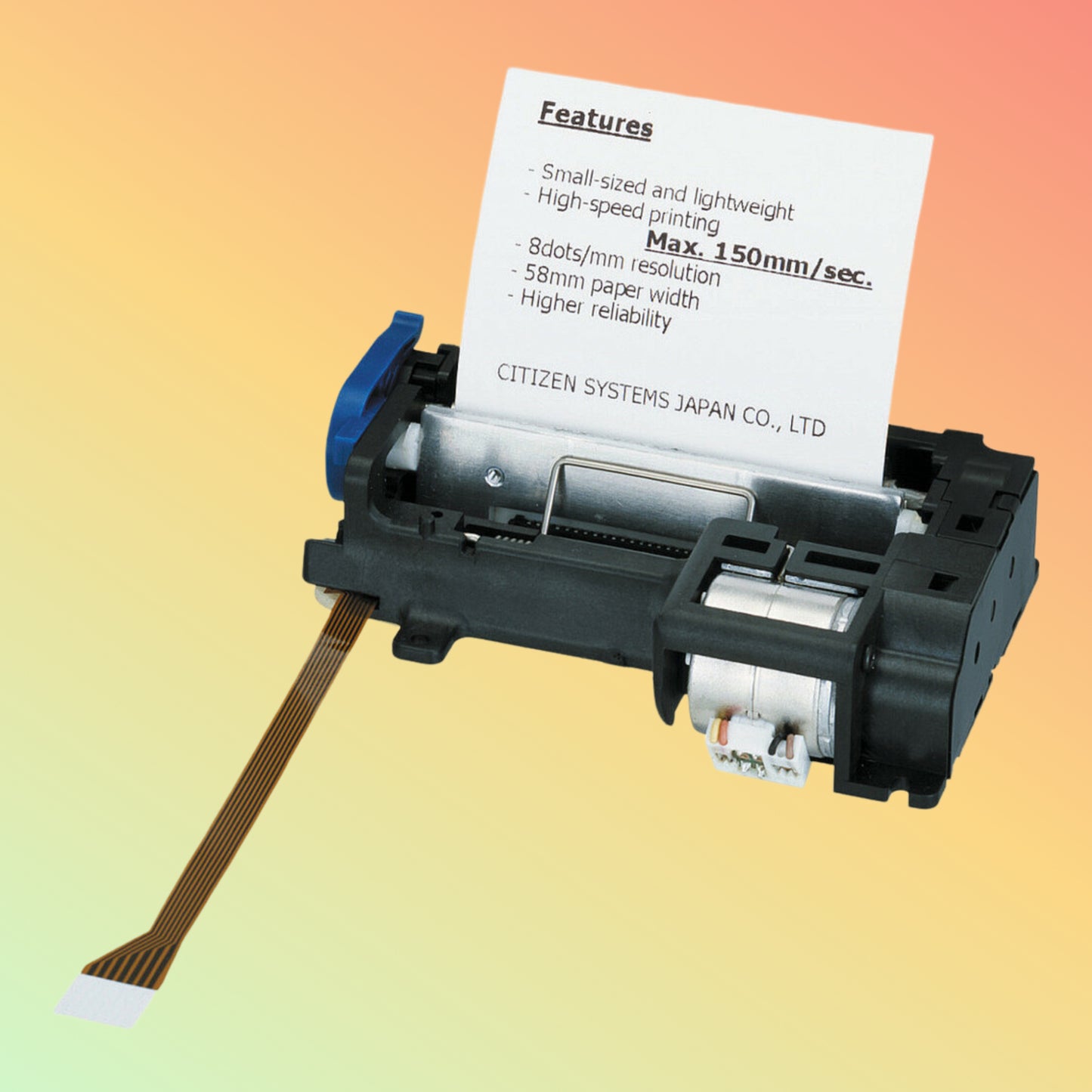 Citizen LT-2320 printing on 80mm paper, demonstrating high-speed performance.