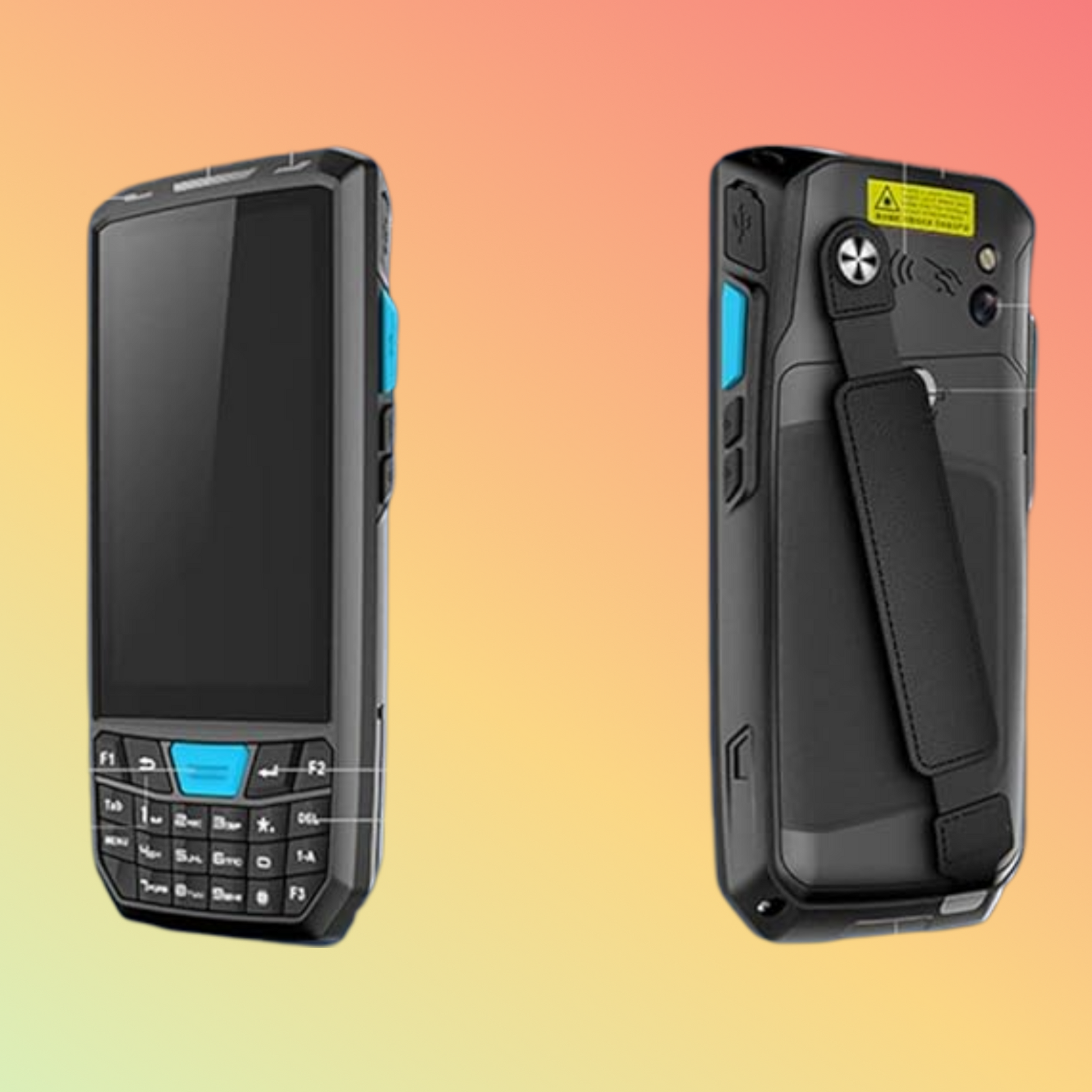 "Close-up of ANSWK P500-F7 showing capacitive touch panel and rugged build"
