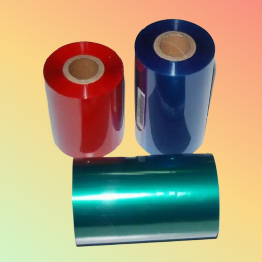 Wax resin color ribbon for semi-gloss label printing
