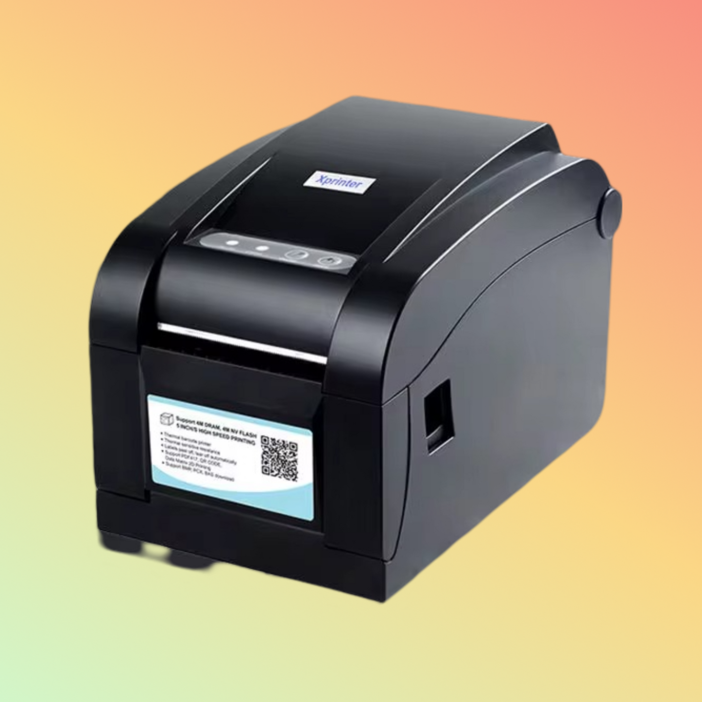 Xprinter XP-350BM with user-friendly interface and multiple connectivity options.