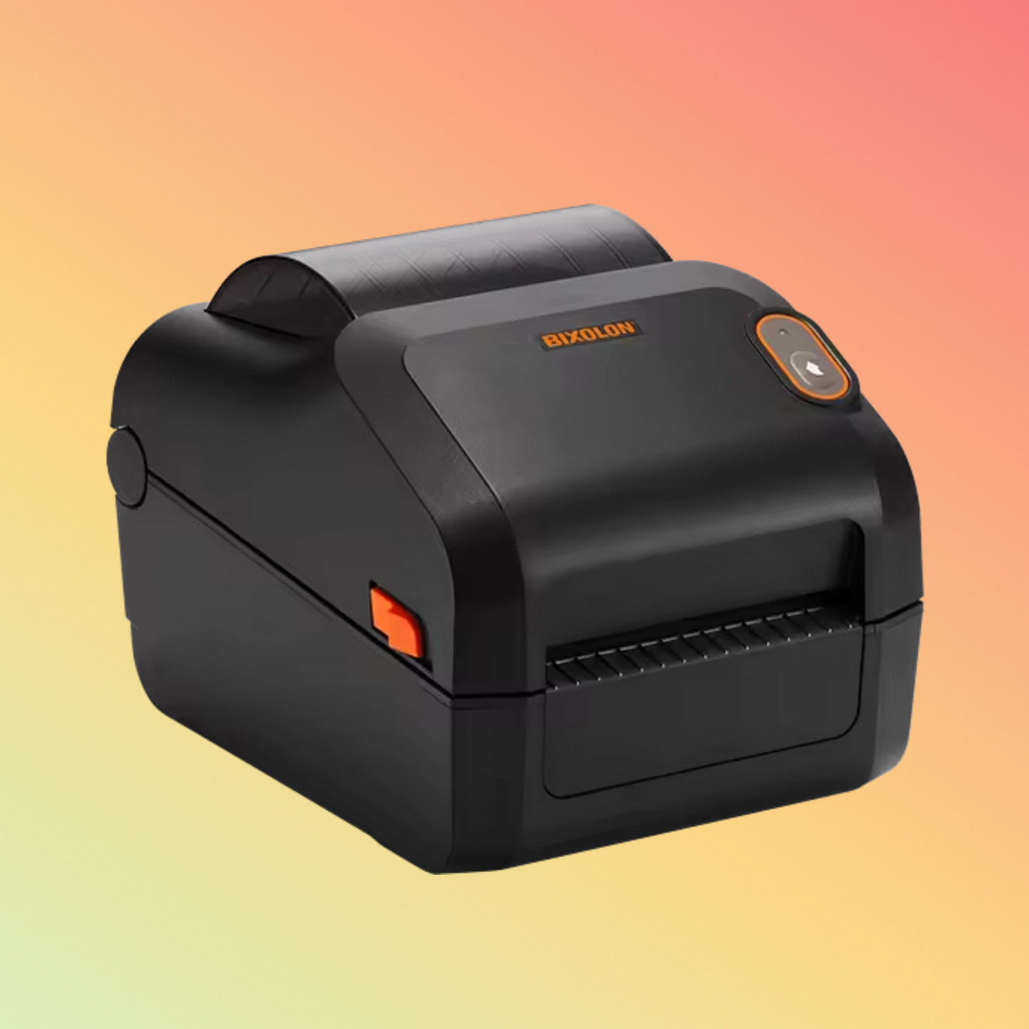 Bixolon XD3-40T desktop label printer showing its compact design and USB connectivity.