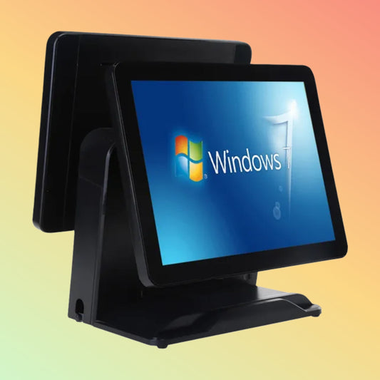 CARAVPOS Dual Screen All-in-One Touch POS Cash Register w/ Software