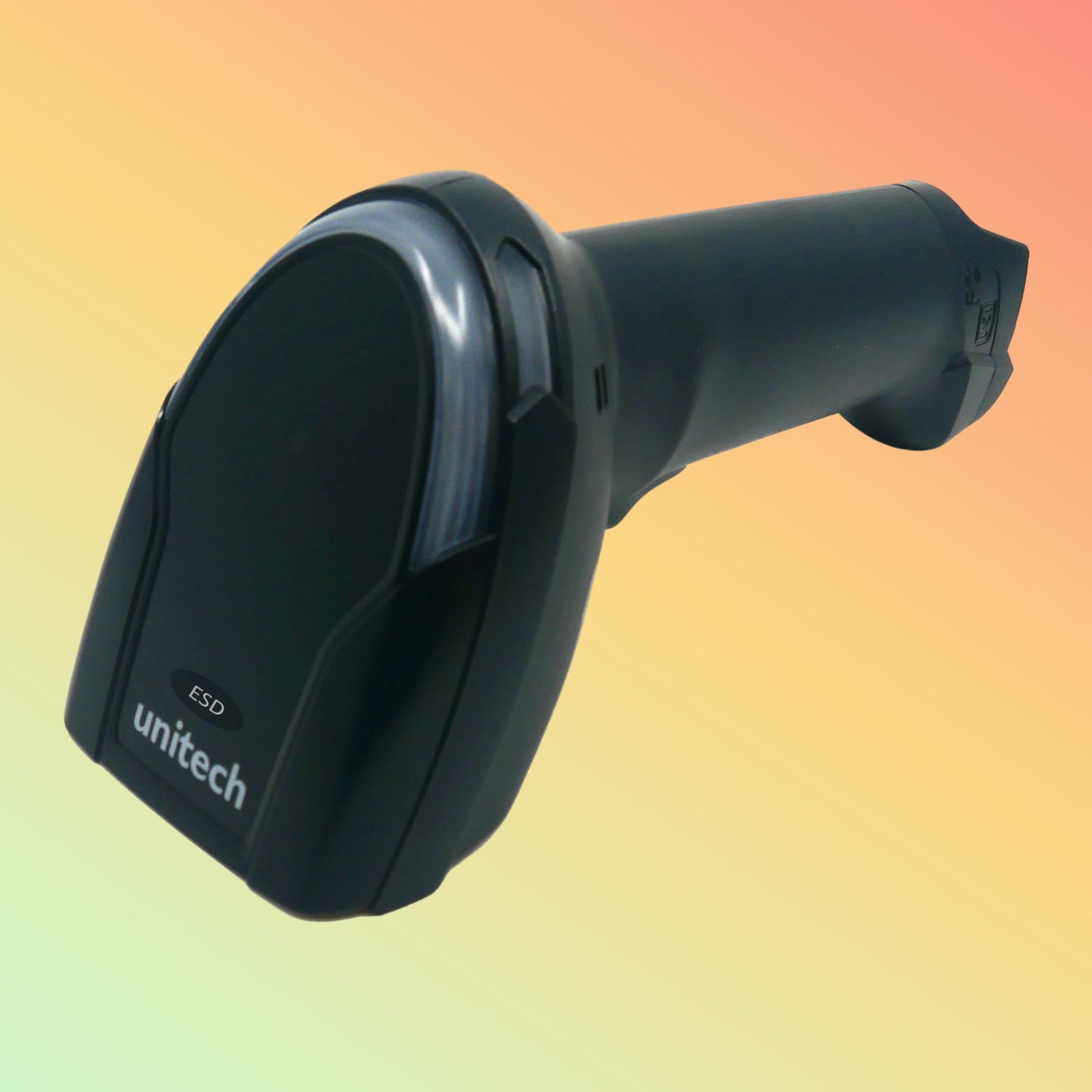 alt="Unitech MS851B Bluetooth laser scanner with electrostatic discharge protection"