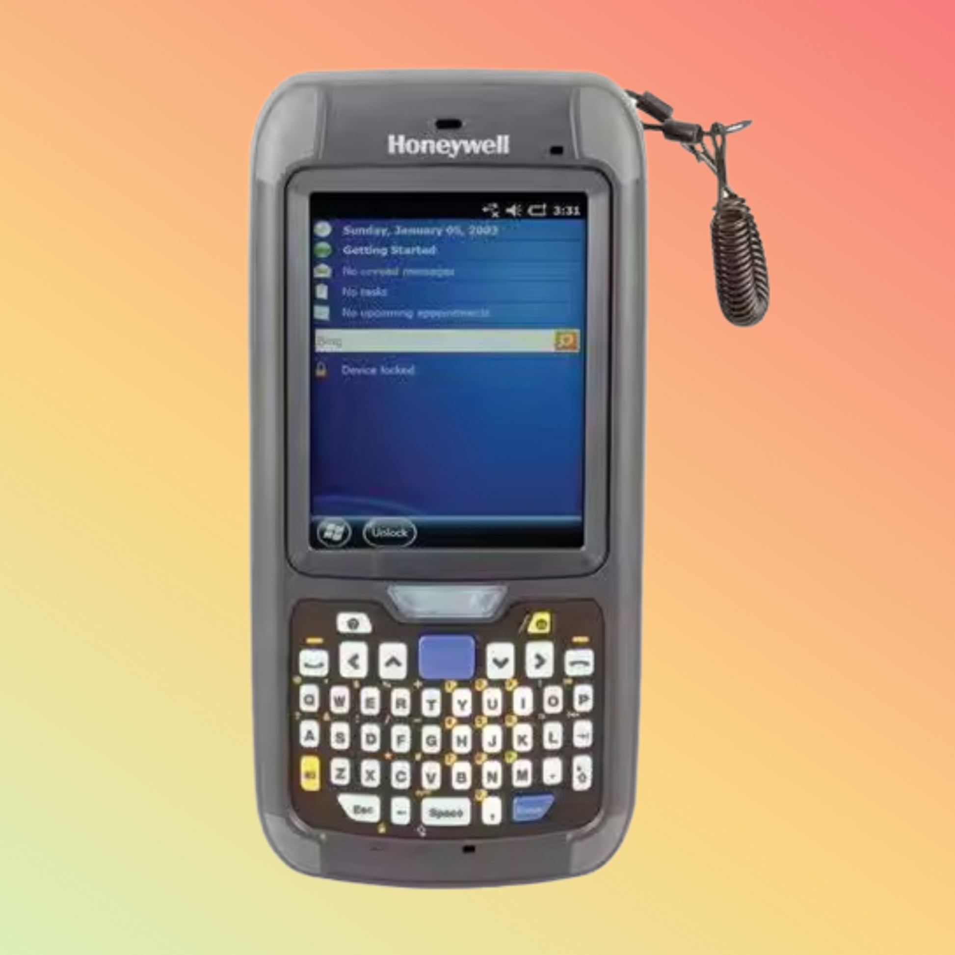 "Honeywell CN75 rugged mobile computer with dual OS support and barcode scanner"
