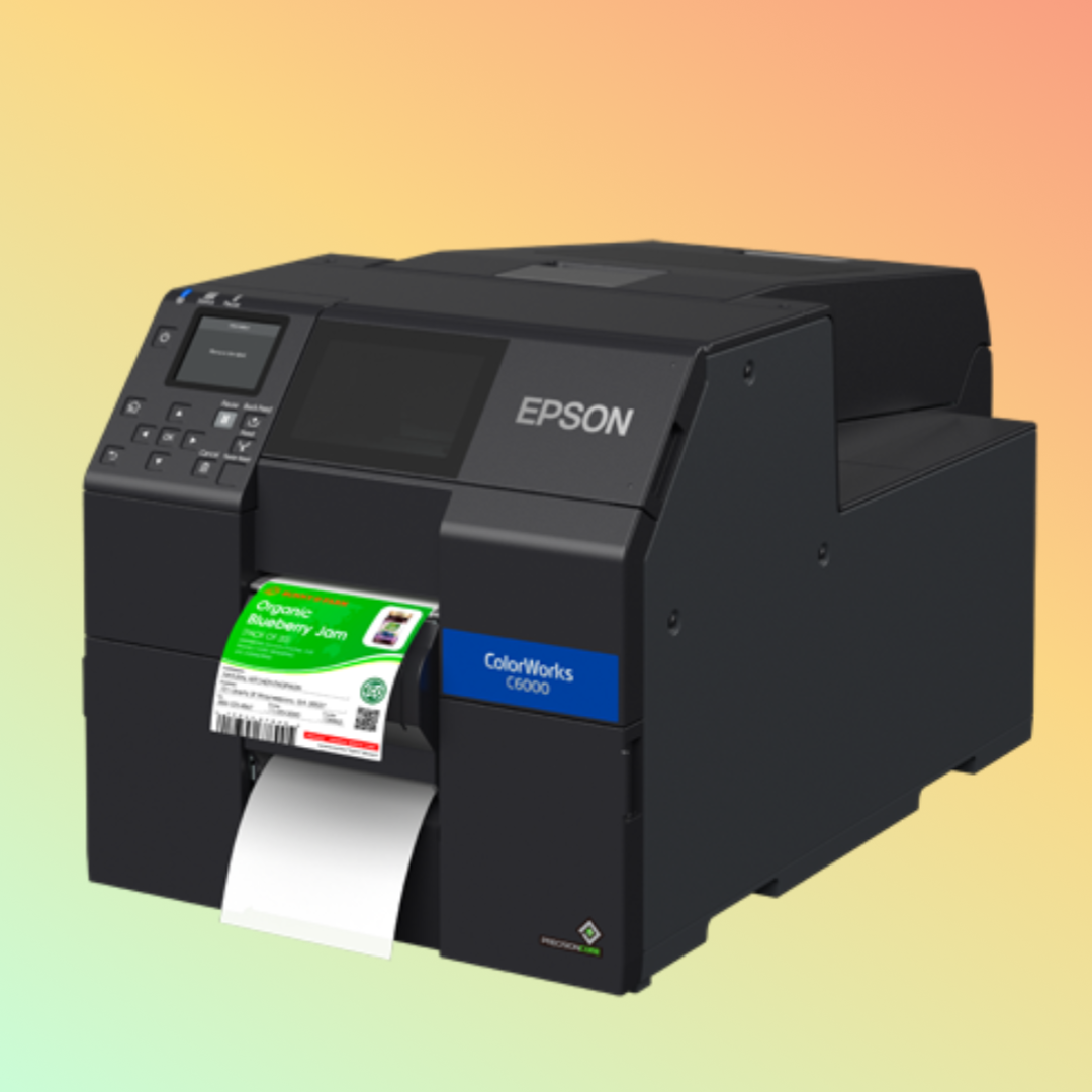 EPSON CW-C6530 Printing Labels - Producing large-format color labels with high resolution.
