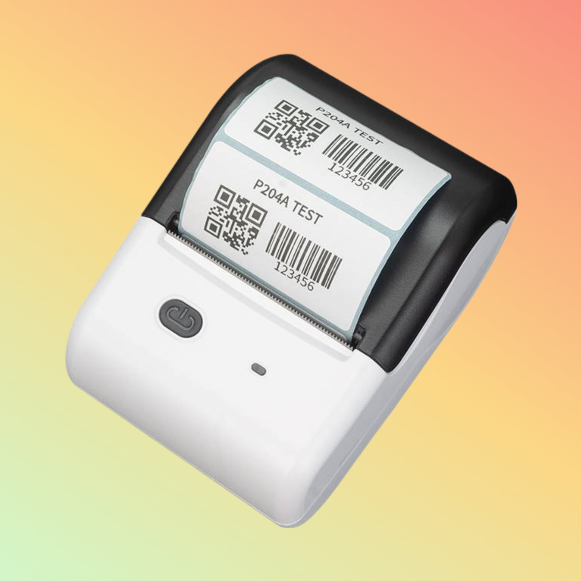 Front View of Xprinter XP-P204A Mobile Label Printer - Compact Design