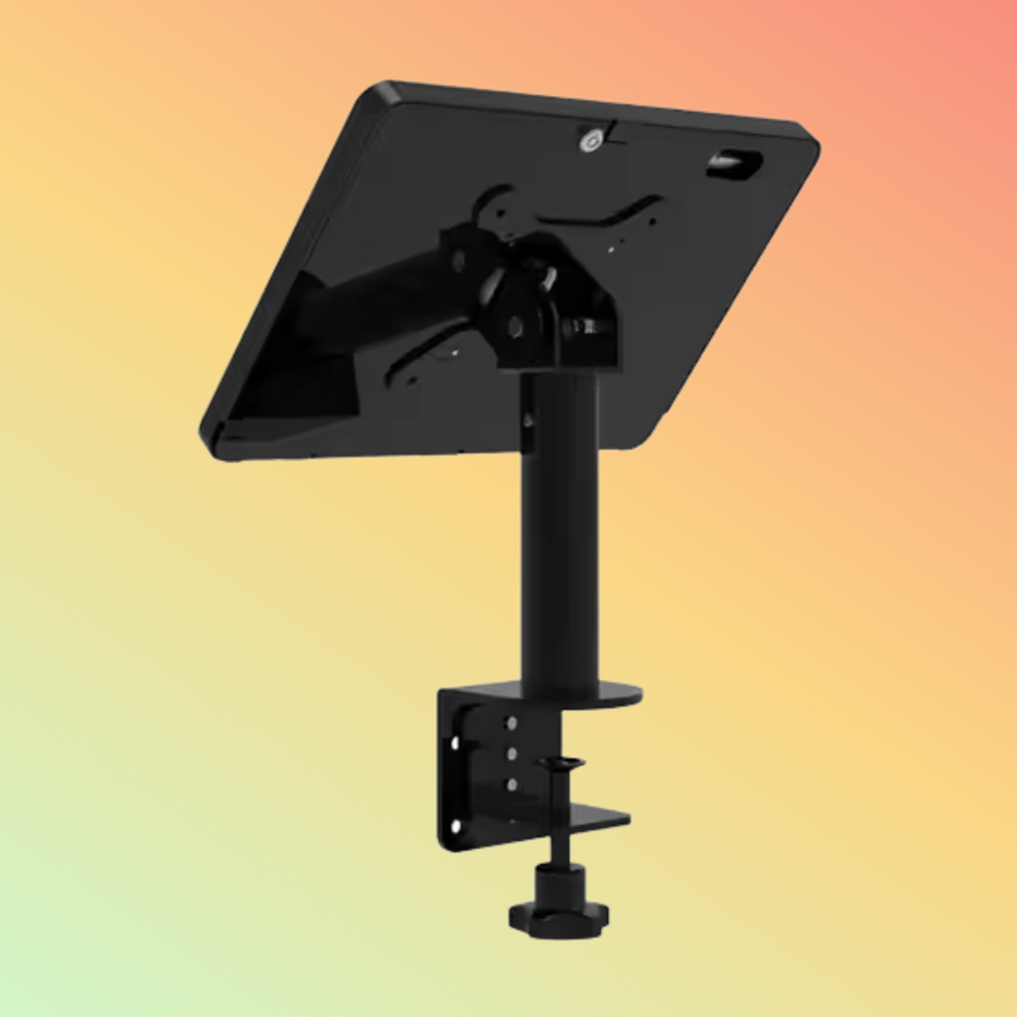 MAKEN SC-1509 C-Clamp Desk Mount Tablet Stand Adjustable Lockable Display Security Tablet Desk Stand