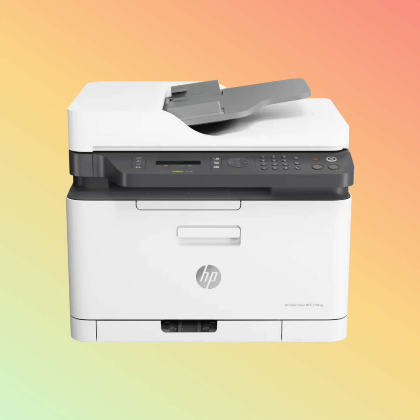 طابعة HP LaserJet MFP 179FNW - لاسلكية، A4، طباعة ونسخ ومسح ضوئي وفاكس، 18 صفحة في الدقيقة، دقة 600 × 600 نقطة في البوصة، دورة عمل 20,000 صفحة، أسود وملون