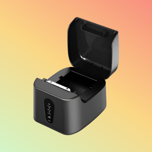 طابعة نقاط بيع محمولة سوداء اللون مزودة بخاصية واي فاي وسطح مكتب مقاس 58 مم