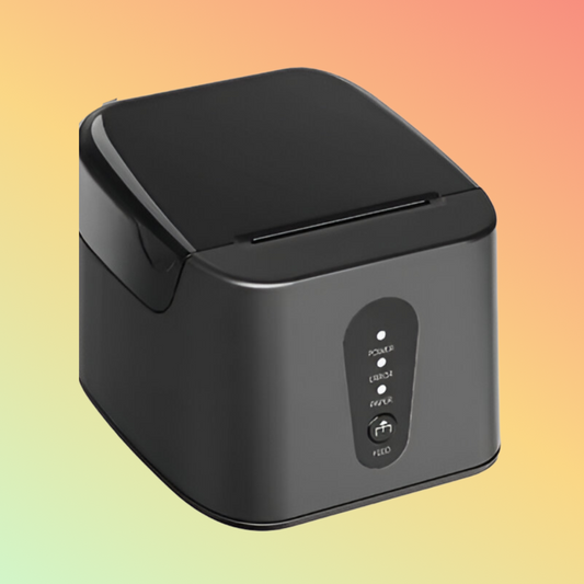طابعة نقاط بيع محمولة سوداء اللون مزودة بخاصية واي فاي وسطح مكتب مقاس 58 مم