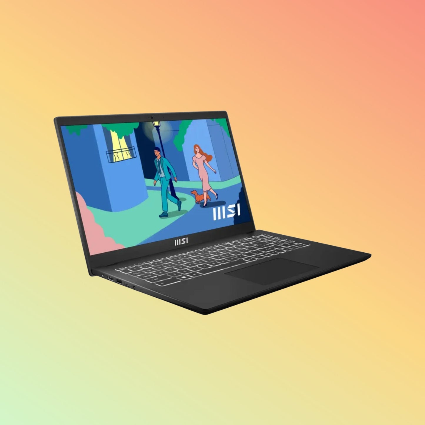 كمبيوتر محمول MSI MODERN 15 B12MO-1000US - معالج i7-1255U من الجيل الثاني عشر، وذاكرة وصول عشوائي (RAM) سعة 16 جيجابايت، وقرص SSD سعة 512 جيجابايت، وشاشة 15.6 بوصة عالية الدقة بالكامل