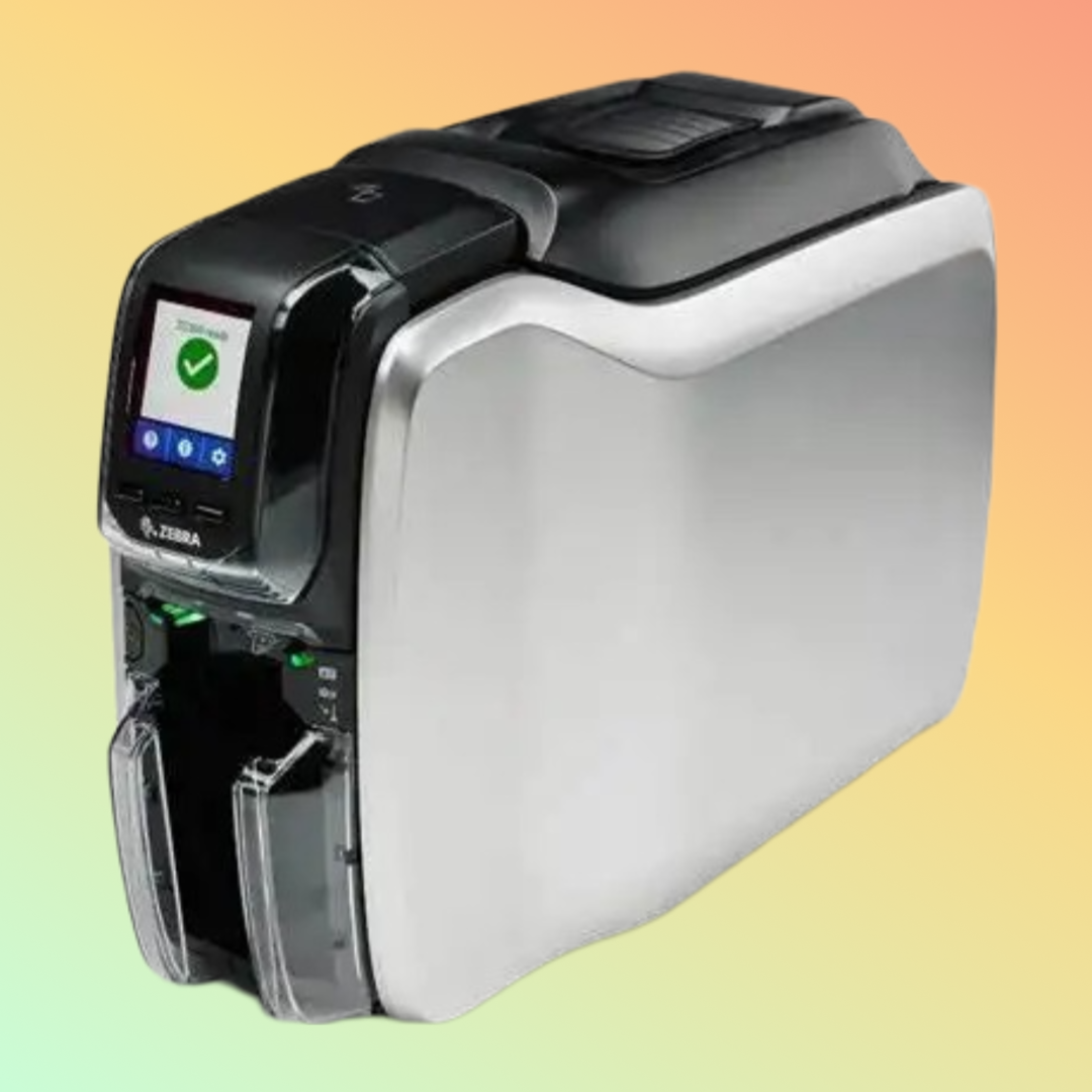 Front view of ZC100 single-sided barcode printer with compact design
